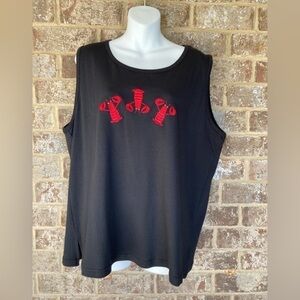 K. T. Sport by Kennethtoo ! Lobsters embroidered Size 2X New novelty